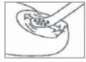 Schematic drawing showing a syringe injecting liquid into