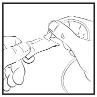 Two hands carefully holding and opening a small container or medicine package to remove its contents