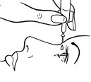 Disegno lineare di una mano che tiene un dispositivo medico per l