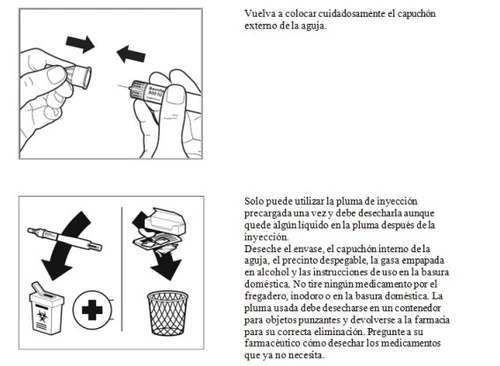 Disegno tecnico che mostra come riposizionare il tappo esterno dell'