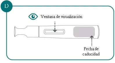 Diagramma di un dispositivo medico con una finestra di visualizzazione centrale e un