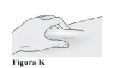 A hand stabilizes the skin with fingers while the thumb presses on the body area to prepare for injection