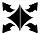 Black graphic symbol with a central diamond shape surrounded by four arrows pointing towards it