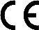 European CE conformity mark symbol in large black characters on a white background