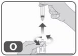 A hand holding a vial while the