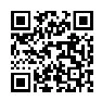 Квадратный QR-код, состоящий из маленьких черных модулей на белом фоне, для