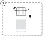 Diagram illustrating rotating the bottle cap clockwise and pressing downward to open or use it