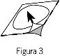 Black and white schematic drawing showing a black arrow pointing towards the