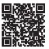 Codice QR quadrato in bianco e nero con motivi geometrici e tre quadrati di posizionamento agli angoli su sfondo bianco