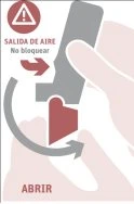 Diagramma con simbolo di avvertenza, freccia che indica la direzione