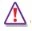 Danger symbol with a red exclamation mark