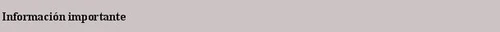 Bold black text on a white background stating Important Information
