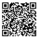 Square QR code made of small black modules on a white background with three positioning squares at the corners