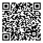 Квадратный QR-код, состоящий из узора маленьких черных модулей на белом фоне с тремя большими квадратами для позиционирования по углам