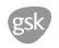 Logo aziendale GSK scritto in lettere minuscole bianche