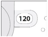Medical diagram with the number 120 in bold