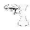 Stylized dotted drawing showing a spray bottle used for the