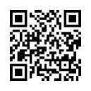 Square black QR code on a white background with geometric patterns and three positioning squares at the corners
