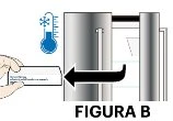 Diagramma con termometro ghiacciato e freccia nera che indica l