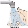 Illustrazione di una mano che lava accuratamente l
