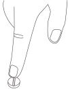 Disegno lineare di una mano che preme con l