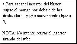 Spanish text on white background explaining how to extract the