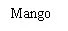 The word Mango written in black, elegant font on a white background