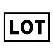 Слово LOT, написанное заглавными чёрными буквами в