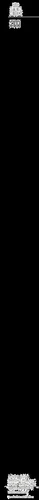 White logo of a