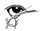 Чёрно-белый рисунок, показывающий пипетку, выливающую каплю жидкости в