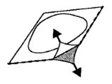 Schematic diagram showing a circle at