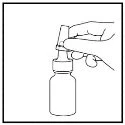A hand holds the cap of a glass vial to open it or prepare it for
