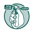 Illustrazione di una mano che impugna un contenitore con indicazioni per l
