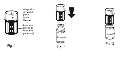 Medical diagram with three figures showing the