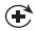 Медицинский символ черного креста, заключенного в круг, образованный стрелкой, вращающейся по часовой стрелке