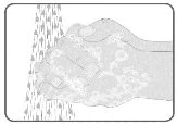 Disegno stilizzato in bianco e nero che mostra due mani che si stringono in segno di accordo o supporto su uno sfondo a strisce verticali