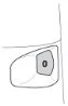 Schematic drawing of a human eye with the pupil highlighted in gray at the