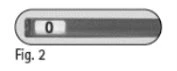 Graphic representation of a capsule-shaped medical device with a digital indicator showing the number 0 on a dark background