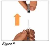 A hand holding a syringe while preparing for injection