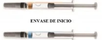 Two horizontal syringes containing liquid