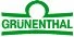 Green logo of the pharmaceutical company Grünenthal composed of two parallel horizontal lines with a central arch above the uppercase text