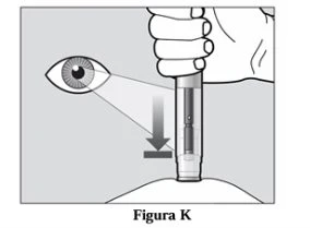 Diagram showing a hand pressing a medical device against the skin