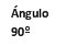 Black text on white background stating 'Ángulo' followed by the number 90 and the degree symbol
