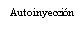 Black text on white background with the Spanish word 'Autoinyección' written in serif font with an accent on the 'o'