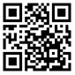 Квадратный QR-код, состоящий из маленьких чёрных модулей на белом фоне с тремя большими квадратами для позиционирования по углам