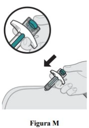 Diagram showing a hand holding a medical device for