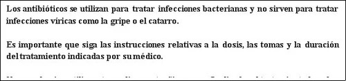 Spanish text explaining the