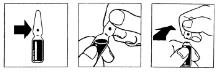 Tre disegni sequenziali che mostrano come rompere un