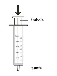 Diagramma di una siringa con indicazione della