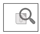Stylized icon of a lens